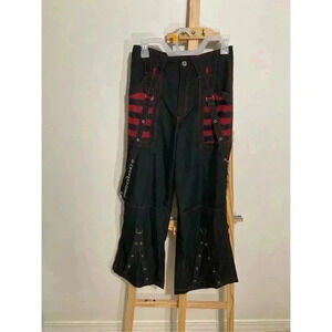 No brand Gothic wide leg chain black trousers Size medium junior